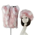 thumbnail image 3 of Opolski 1 Set Hat Sock Suit Cold Protection Stretchy Soft Non-shrink Tear-resistant Keep Warmth Acrylic Fibers Faux Fur Empty Top Beanie Boot Socks Kit for Winter Pink, 3 of 8