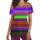 thumbnail image 1 of Fiudx Ofertas Flash Del Día Solo En Línea Top de Trabajo Informal con Cuello En V y Manga Corta Estampado a La Moda para Mujer, 1 of 4