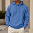 thumbnail image 2 of Mens Oversized Hoodies Basic Fit Lightweight Fleece Hooded Sweatshirts Fall Running Athletic Pullover Tops, 2 of 8