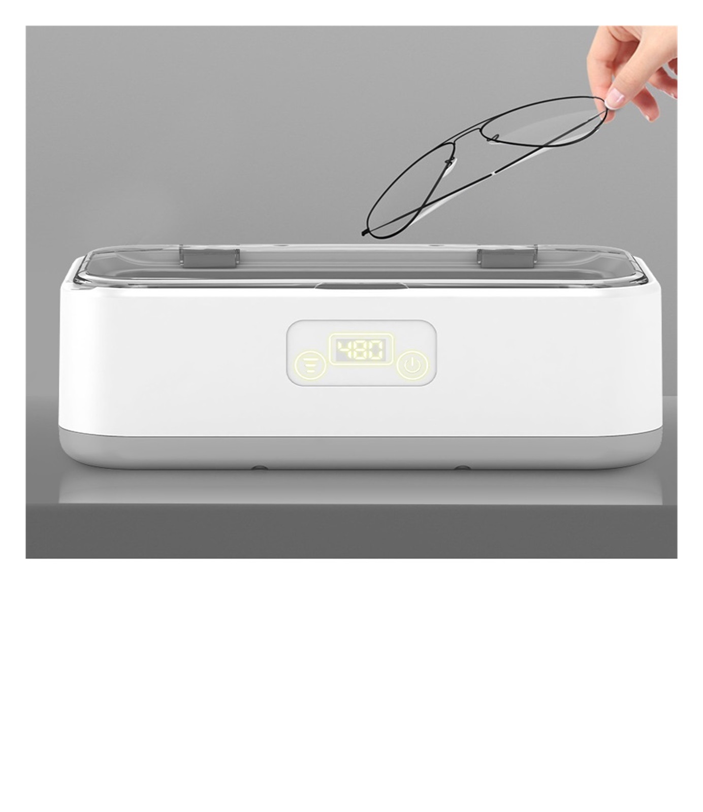 Portable Ultrasonic Jewelry Glasses Teeth Cleaning Machine with Timer,Professional Household