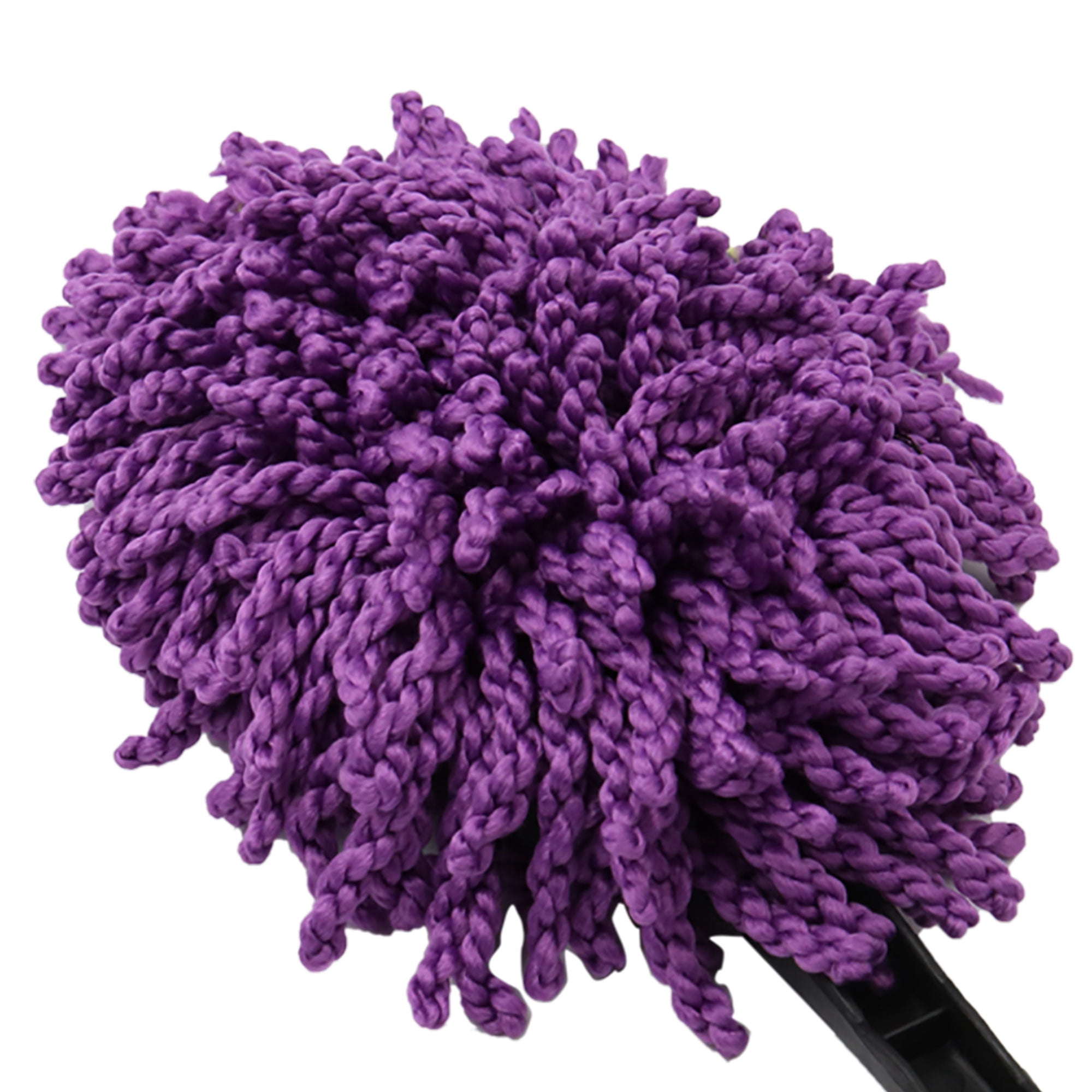 Unique Bargains Purple Car Vehicle Fuzzy Dust Brush Wax Duster Handle Cleaner for Car