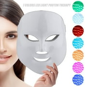 7 LED Colors Light Electric Facial Mask Therapy Anti Wrinkle Acne Removal