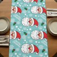 thumbnail image 5 of Table Runners 36 Inches Long Dress Scarves, Merry Christmas Farmhouse Kitchen/Dining Table Runner, Short Coffee Tablerunners, Santa Claus Xmas Winter Leaves Snowflake Blue 13x36 Inch, 5 of 9