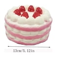 thumbnail image 4 of Chanana Rainbow Cake Squishy, Jumbo Simulation Ice Cream Slow Rising Squeeze Fidget Sensory Toy, Giant Layer Cake Slice Soft Stress Relief Squishy for Adults Birthday Gift Party Favor, Pink, 4 of 5