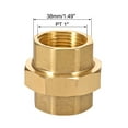 thumbnail image 2 of Unique Bargains Brass Pipe Union Connector Couplings 1PT Fitting ,With Female Threaded Connects Two Pipes, 2 of 3