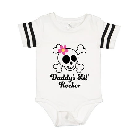 

Inktastic Daddy s Little Rocker Skull Gift Baby Girl Bodysuit