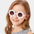 thumbnail image 3 of Gafas de sol para niños con diseño de flores redondas y lindas gafas de sol para niños pequeños UV 400, 3 of 5
