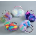 thumbnail image 2 of Ear Muffs Warm Furry Earmuffs Ear Warmers for Women Girls, Winter Faux Fur Ear Covers for Outdoor Use - Colorful blue, 2 of 2