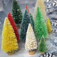 thumbnail image 5 of 8 piezas de mini pinos navideños artificiales de varios tamaños, árboles coloridos para adornos de escritorio para el hogar, decoración de mesa de fiesta de Navidad, 5 of 5