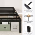 thumbnail image 5 of Merrland 14 Inch Twin XL Size Bed Frame, Heavy Duty Metal Platform with Storage, Steel Slat Support, Easy Assembly, Black, 5 of 6