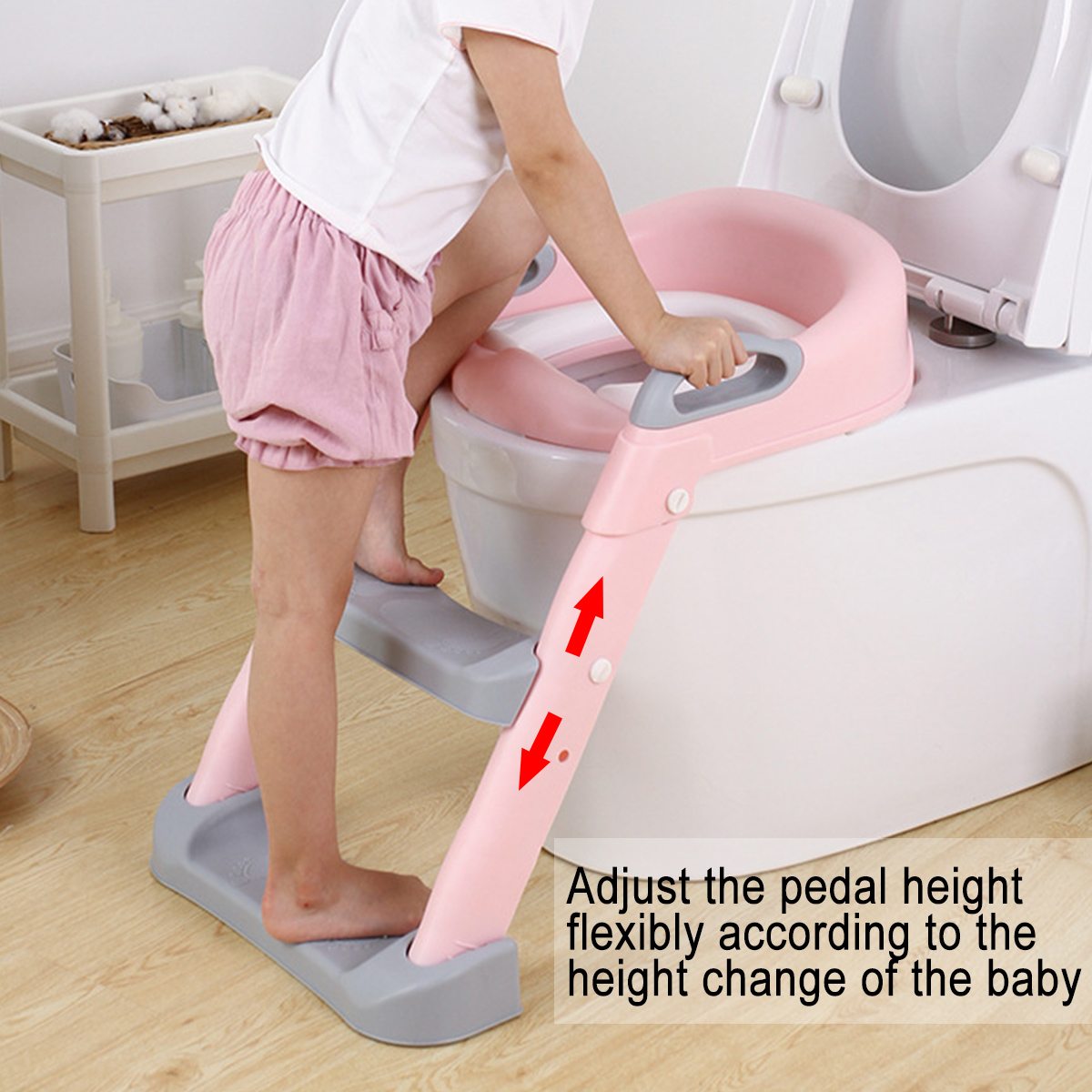 Non-Slip Kids Toilet Potty Summer Potty Chair Soft Padded Seat Step Up Training Stool Chair Toddler Ladder Comfortable with Soft Cushion - image 2 of 7
