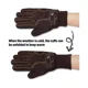 thumbnail image 4 of Guantes térmicos, guantes de invierno de cuero para hombre, gruesos, cálidos, con forro polar, resistentes al viento y al frío, guantes para pantalla táctil para ciclismo, conducción,, 4 of 5