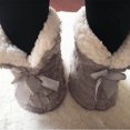thumbnail image 3 of Calcetines de Mujer Forrados de Vellón Térmicos Antideslizantes para Niñas Gris Macarena, 3 of 8