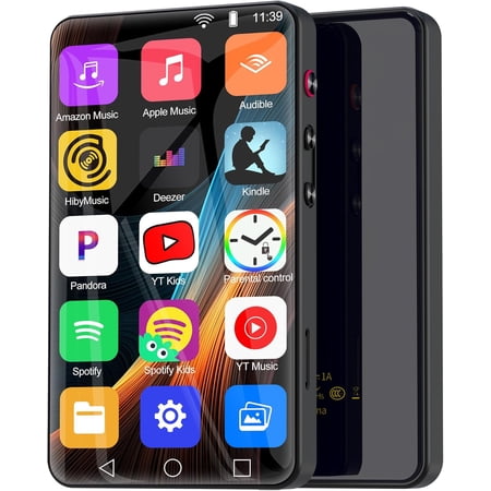 144GB MP3 Player with Bluetooth and WiFi, 4" Full Touch Screen Music Spotify, Music,Pandora,YouTube,ble,Android Mainstrem Media MP4 for Kids up to 1TB,Black