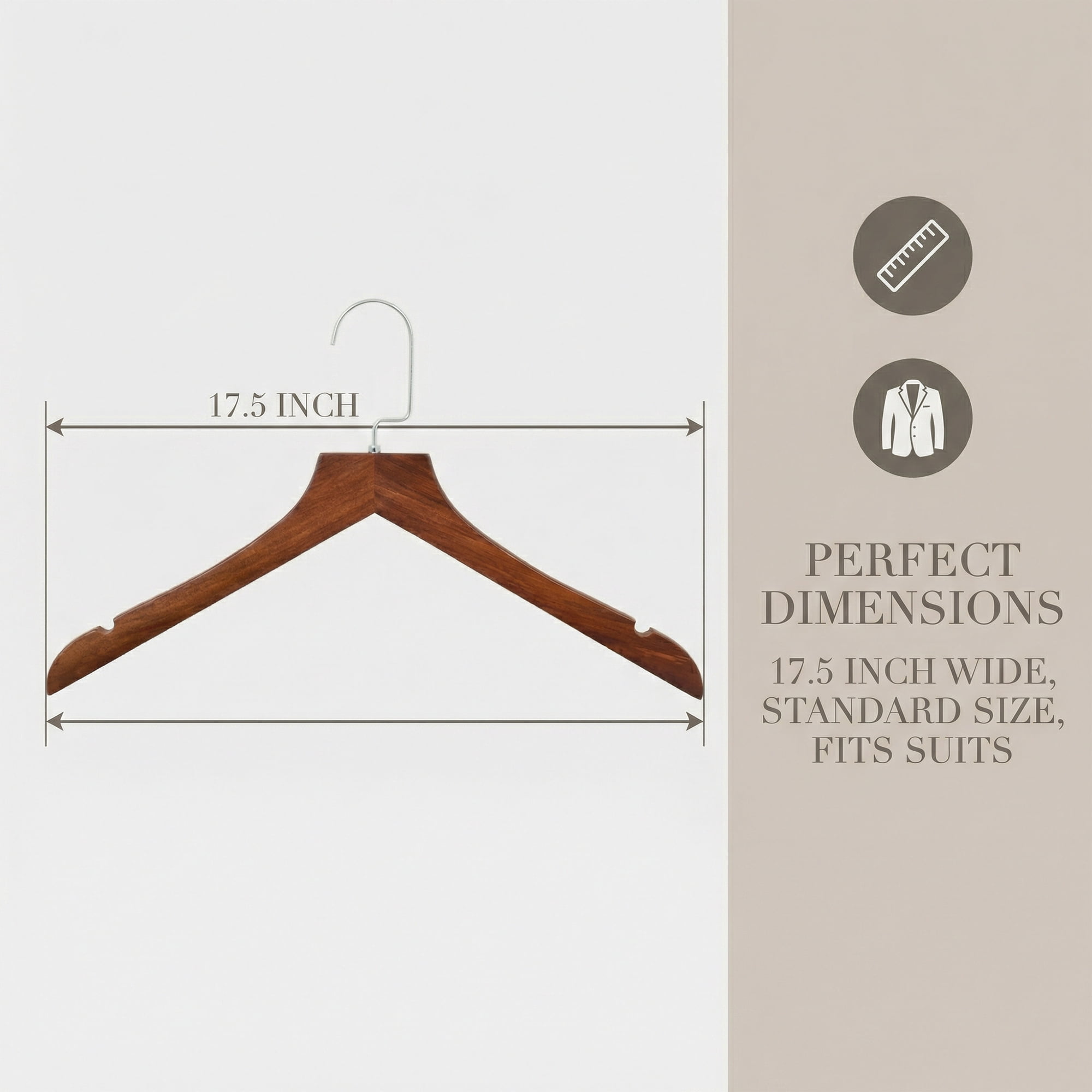 Unique Bargains 2Pcs Wood 360-Degree Space Saving Clothes Hangers Light Brown
