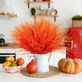 thumbnail image 4 of Autumn Picks,Fake Plant Grass Stems Artificial Monkey Grass Faux Onion Grass Fall Greenery Outdoor Fall Fake Leaves Outdoor Plants Fall for Landscaping,Garden Patio,Porch, Hanging Planter(Gold), 4 of 4