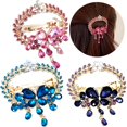 thumbnail image 3 of Pince à Cheveux Automatique Papillon: 3PCS Strass Français Barrette Accessoire de Cheveux, 3 of 10