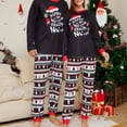 thumbnail image 1 of Conjunto de ropa de dormir navideña Ropa de hogar cómoda con estampado de letras/muñeco de nieve/árbol para niños y adultos, 1 of 9