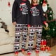 thumbnail image 1 of Conjunto de ropa de dormir navideña Ropa de hogar cómoda con estampado de letras/muñeco de nieve/árbol para niños y adultos, 1 of 9