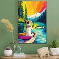 thumbnail image 2 of Toy Fox Terrier Dog Stretched Canvas Size 8x12 Fishing Canvas – Cute Toy Fox Terrier Canvas Wall Art of Puppy Playing Fishing, Perfect for Dog and Sports Fans, 2 of 5