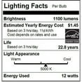 thumbnail image 2 of SUNLITE 80743-SU LED A19 Household 12w Light Bulb Daylight 5000K, 2 of 2