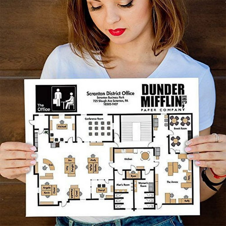 Dunder Mifflin Floor Plan Art Board Print for Sale by zoeandsons