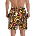thumbnail image 3 of Naloa Sunflowers Mushrooms Men's Beach Shorts, Surfing shorts, Swim trunks, Quick Dry Swim Trunks for Surfing Beach Fun - Medium, 3 of 9