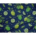thumbnail image 4 of oneOone Polyester Lycra Navy Blue Fabric Lemon Vegetable Craft Projects Decor Fabric Printed By The Yard 56 Inch Wide, 4 of 4