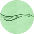thumbnail image 1 of Ahgly Tapis Rond Lavable en Machine Intérieur Transitionnel Vert Menthe, 4 Pieds Rond, 1 of 7