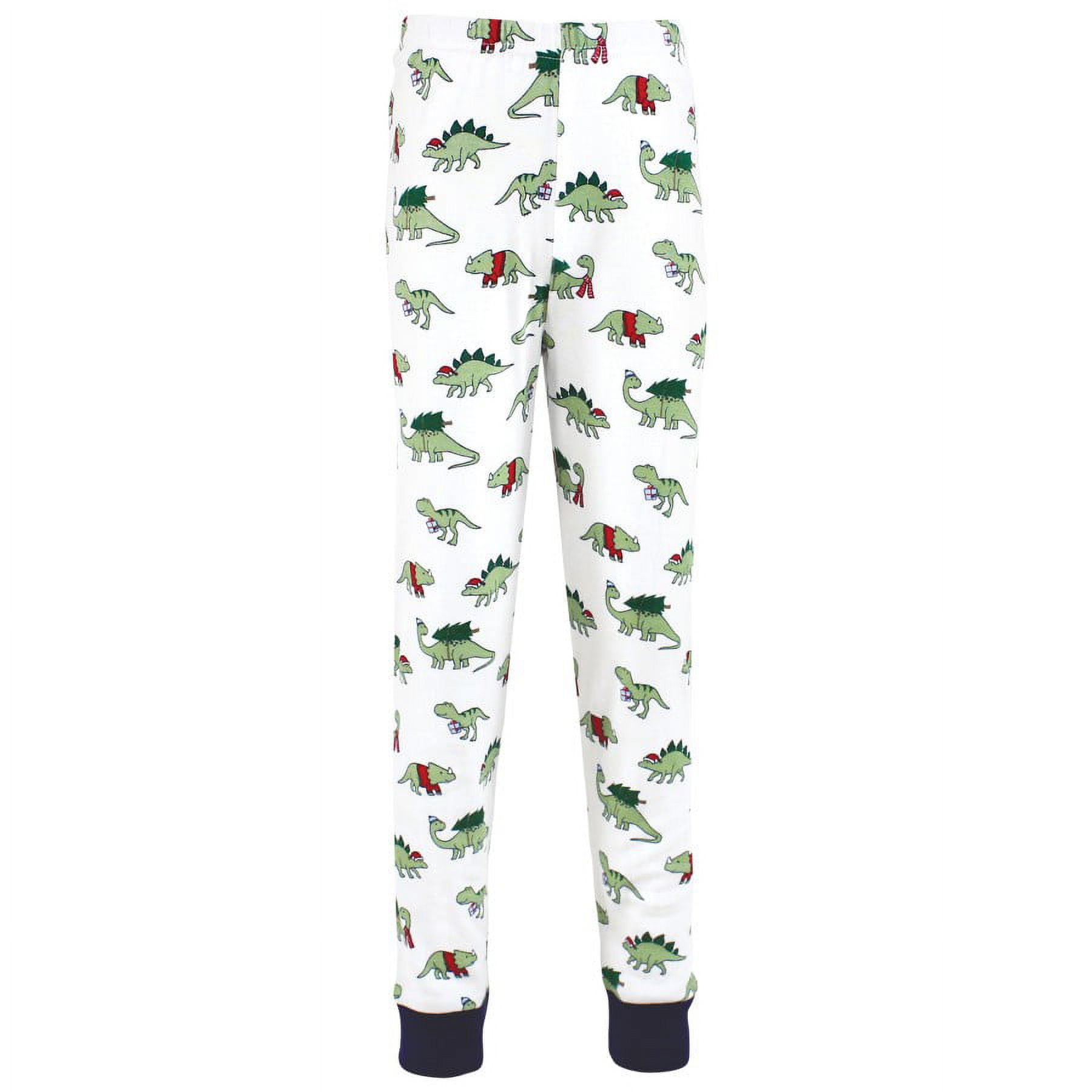 Hudson Baby Infant and Toddler Cotton Pajama Set, Christmasaurus, 18-24 Months