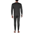 thumbnail image 2 of Therma Tek Men's 100% Cotton Brushed Lined Thermal Top & Bottom Underwear Set, Black, Medium, 2 of 2
