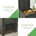 thumbnail image 4 of Outsunny Garden Compost Bin Large Outdoor Compost Container 80 Gallon Fast Creation of Fertile Soil Aerating Compost Box, Easy Assembly, Black, 4 of 10
