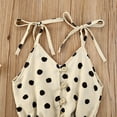 thumbnail image 4 of Toddler Kids Baby Girls Summer Sleeveless Jumpsuit Polka dot Spaghetti Strap Romper Short Jumpsutit, 4 of 5