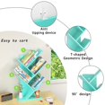 thumbnail image 5 of Buildhom 4-Tier Tree Bookshelf with Shelves, Freestanding Bookcase for Living Room, Bedroom, Home Office, Green, 5 of 8