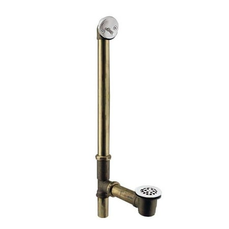 

20 Gauge Trip Lever Overflow Waste with Grid Drain Polished Chrome