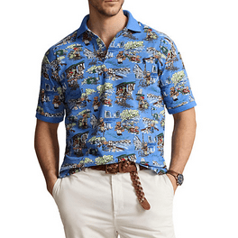 Psycho Bunny Men's Lambert Pique Polo Black/White B6K402Z1PC