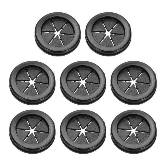 1.3" Drill Hole Rubber Grommets, 8Pcs Desk Grommet Cable Grommet, Black
