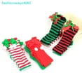 thumbnail image 3 of [fashionWAC] Calcetines De Adornos De Navidad Medias Largas Rayas Decoraciones Navideñas Altos Para Niñas Rodilla A [Nuevo], 3 of 4