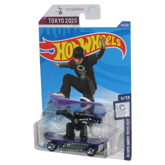 Hot Wheels Olympic Games Tokyo 2020 Skateboarding Skate Grom Purple & Black Toy Car 154/250