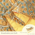 thumbnail image 5 of Exclusivo Mezcla Reversible Boho Quilt Set King Size, 3 Pieces Paisley Orange All Season Bedspreads, Ultra Soft Floral Coverlet Bedding Set with Printed Pattern (1 Quilt, 2 Pillow Shams), 5 of 7