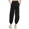 thumbnail image 3 of Pantalones Deportivos de Senderismo para Mujer, de Secado Rápido, con Cordón Ajustable, para Viajes Al Aire Libre, Yoga y Fitness. Negro XL, 3 of 8