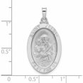 thumbnail image 3 of 14K White Gold Polished Saint Joseph Oval Solid Medal Pendant (30.8 X 16) Made In United States -Jewelry By Sweet Pea, 3 of 3