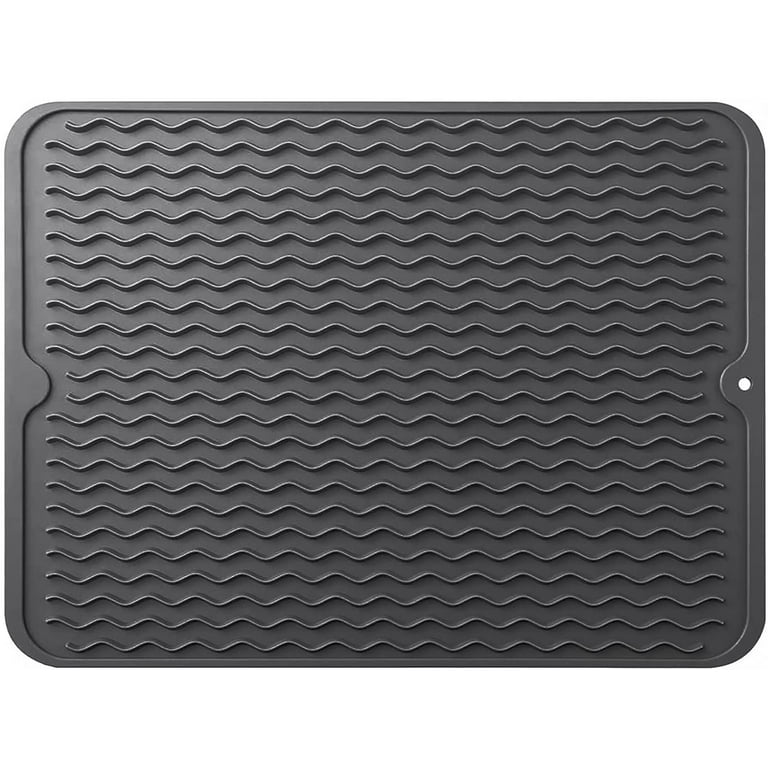 Drip Mat Made Of Silicone, Environmentally Friendly, Heat-Resistant And  Non-Slip, Drip Mat For Dishes, (Black)