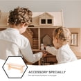 thumbnail image 3 of Greenadscape 1Set Miniature Wooden Bench Model for Doll House Decor Beige Rustic Design Furniture 11.8x1.6x1.3in, 3 of 8