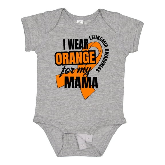 Inktastic I Wear Orange for My Mama Leukemia Awareness Boys or Girls Baby Bodysuit