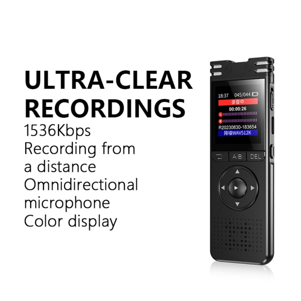AOOOWER Long Battery 32GB 64GB Digital Voice Recorders, Clear Video Capture for Meetings Lectures