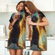 thumbnail image 4 of Balery Golden Cloud Winged Dog Camisón de manga corta con cuello redondo para mujer, cómodo y elegante., 4 of 6
