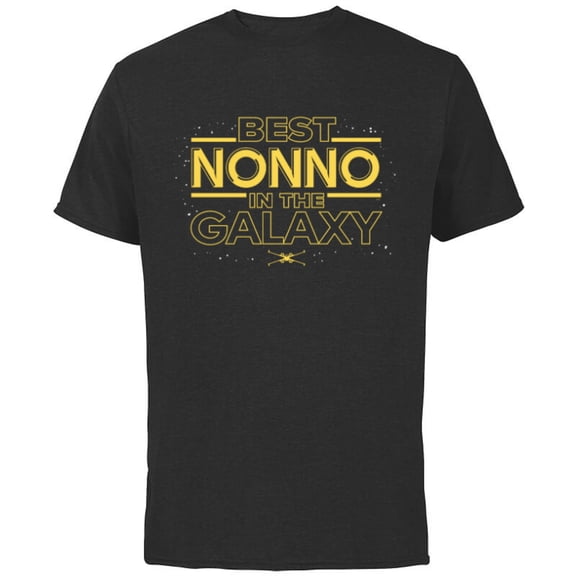 Star Wars Best Nonno in the Galaxy La Festa del Papà - Short Sleeve Cotton T-Shirt for Adults - Customized-Black