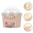 thumbnail image 3 of 50 Sets Disposable Yogurt Bowl Paper Ice Cream Cups Bowls Lidded Cake Bowls, 3 of 6