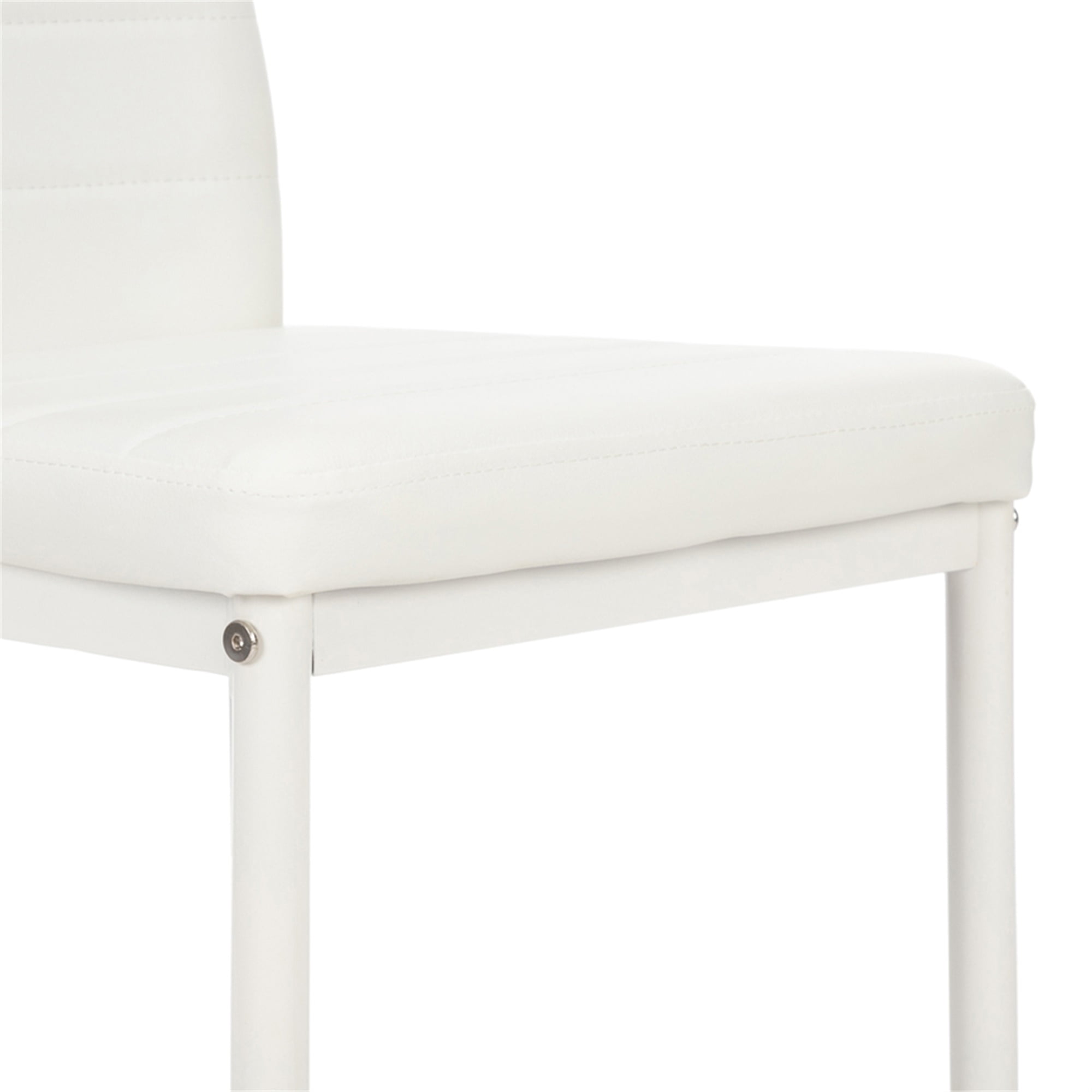 Kepooman Modern PU Dining Chairs Set of 4, Texture High Backrest Dining Chairs, kitchen Side Chairs for Kitchen Living Room Bedroom, White Kepooman Modern PU Dining Chairs Set of 4, Texture High Backrest Dining Chairs, kitchen Side Chairs for Kitchen Living Room Bedroom, White